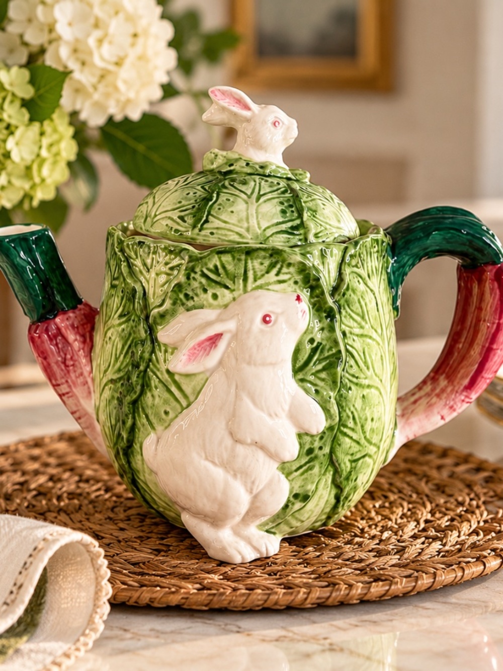 BUNNY LANE STRATA GROUP - HAND PAINTED TEAPOT /